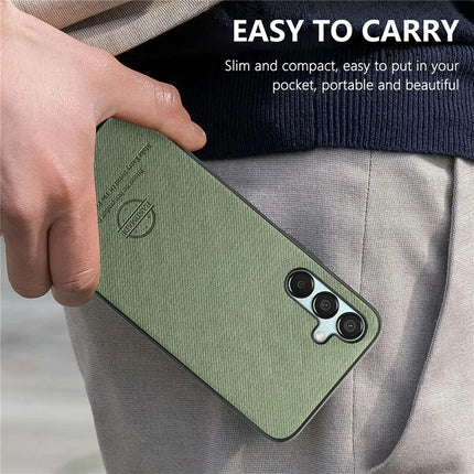 For Samsung Galaxy A16 4G / 5G Case Cloth Texture Leather+PC+TPU Anti-Drop Phone Cover