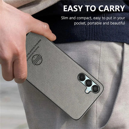 For Samsung Galaxy A16 4G / 5G Case Cloth Texture Leather+PC+TPU Anti-Drop Phone Cover