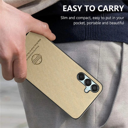 For Samsung Galaxy A16 4G / 5G Case Cloth Texture Leather+PC+TPU Anti-Drop Phone Cover
