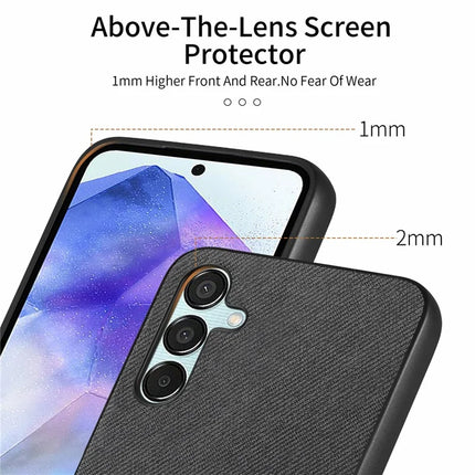 For Samsung Galaxy A16 4G / 5G Case Cloth Texture Leather+PC+TPU Anti-Drop Phone Cover