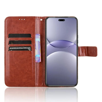For Huawei nova 13 Pro 5G Case Crazy Horse Texture PU Leather Phone Wallet Cover