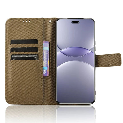 For Huawei nova 13 Pro 5G Case PU Leather Diamond Texture Wallet Phone Cover