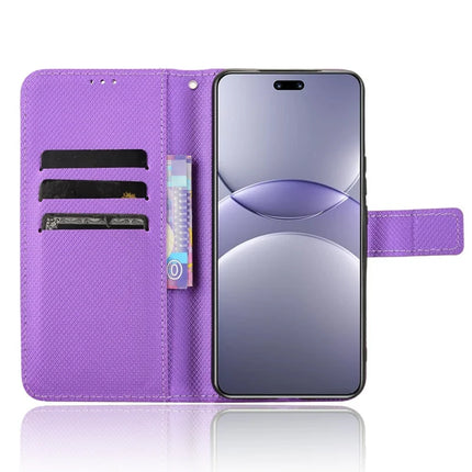 For Huawei nova 13 Pro 5G Case PU Leather Diamond Texture Wallet Phone Cover