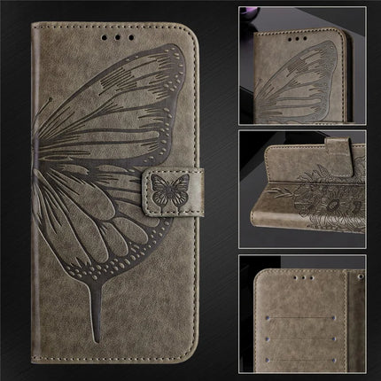 For Motorola Moto G75 5G Case YB Imprinting Series-4 Butterfly Flower Flip Wallet Leather Phone Cover