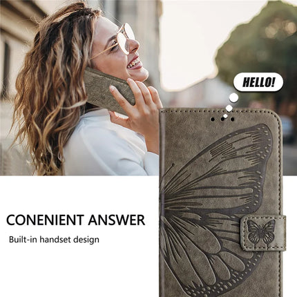 For Motorola Moto G75 5G Case YB Imprinting Series-4 Butterfly Flower Flip Wallet Leather Phone Cover