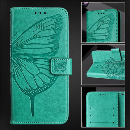 For Motorola Moto G75 5G Case YB Imprinting Series-4 Butterfly Flower Flip Wallet Leather Phone Cover