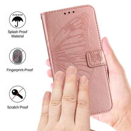 For Motorola Moto G75 5G Case YB Imprinting Series-4 Butterfly Flower Flip Wallet Leather Phone Cover
