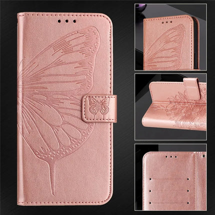 For Motorola Moto G75 5G Case YB Imprinting Series-4 Butterfly Flower Flip Wallet Leather Phone Cover