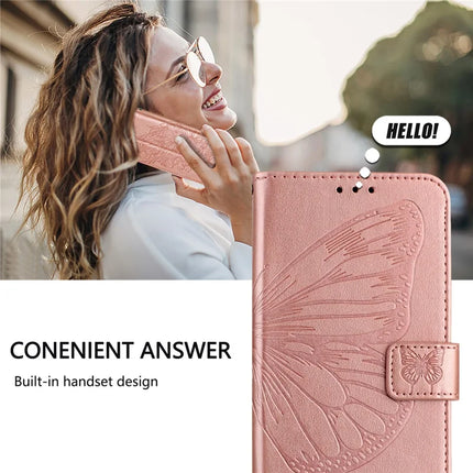 For Motorola Moto G75 5G Case YB Imprinting Series-4 Butterfly Flower Flip Wallet Leather Phone Cover