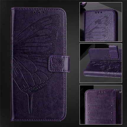For Motorola Moto G75 5G Case YB Imprinting Series-4 Butterfly Flower Flip Wallet Leather Phone Cover
