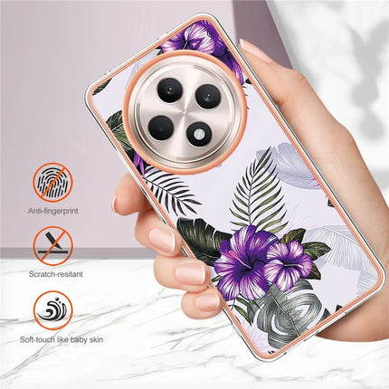 For Oppo Reno12 F 5G / Oppo Reno12 F 4G Case with IMD Marble Flower Pattern TPU Mobile Back Cover