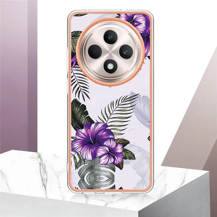 For Oppo Reno12 F 5G / Oppo Reno12 F 4G Case with IMD Marble Flower Pattern TPU Mobile Back Cover