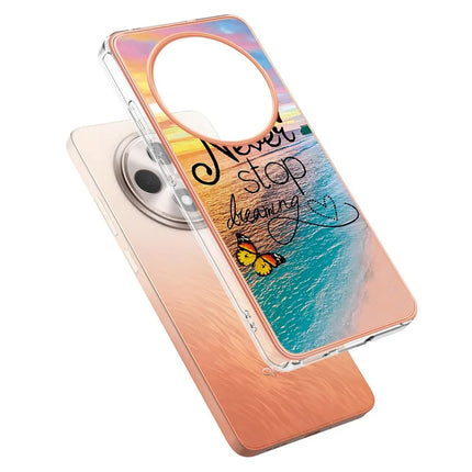 For Oppo Reno12 F 5G / Oppo Reno12 F 4G Case with IMD Marble Flower Pattern TPU Mobile Back Cover