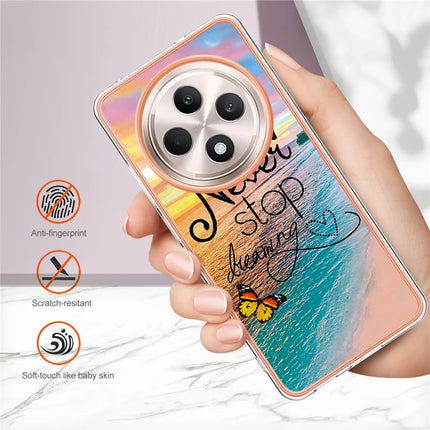 For Oppo Reno12 F 5G / Oppo Reno12 F 4G Case with IMD Marble Flower Pattern TPU Mobile Back Cover