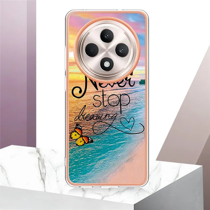 For Oppo Reno12 F 5G / Oppo Reno12 F 4G Case with IMD Marble Flower Pattern TPU Mobile Back Cover