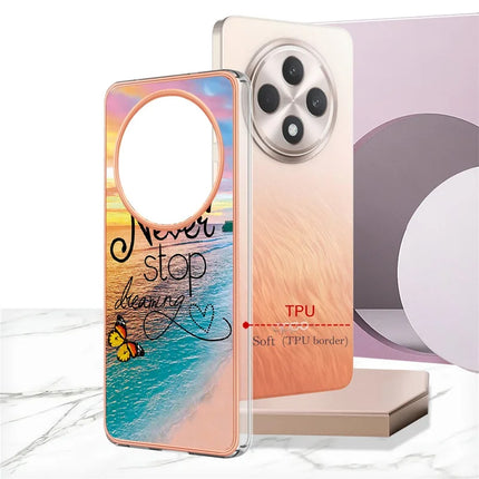 For Oppo Reno12 F 5G / Oppo Reno12 F 4G Case with IMD Marble Flower Pattern TPU Mobile Back Cover