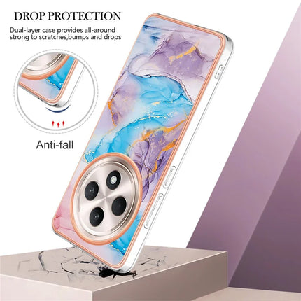 For Oppo Reno12 F 5G / Oppo Reno12 F 4G Case with IMD Marble Flower Pattern TPU Mobile Back Cover