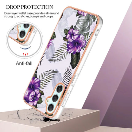 For Samsung Galaxy A16 4G / Galaxy A16 5G Case with IMD Marble Flower Pattern TPU Mobile Back Cover