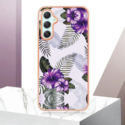 For Samsung Galaxy A16 4G / Galaxy A16 5G Case with IMD Marble Flower Pattern TPU Mobile Back Cover