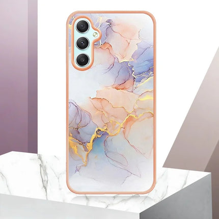 For Samsung Galaxy A16 4G / Galaxy A16 5G Case with IMD Marble Flower Pattern TPU Mobile Back Cover