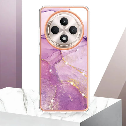 For Oppo Reno12 F 5G / Oppo Reno12 F 4G TPU Case with IMD Marble Pattern Electroplated Back Cover