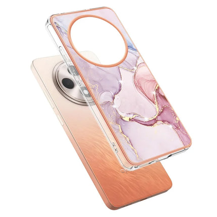 For Oppo Reno12 F 5G / Oppo Reno12 F 4G TPU Case with IMD Marble Pattern Electroplated Back Cover
