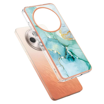 For Oppo Reno12 F 5G / Oppo Reno12 F 4G TPU Case with IMD Marble Pattern Electroplated Back Cover