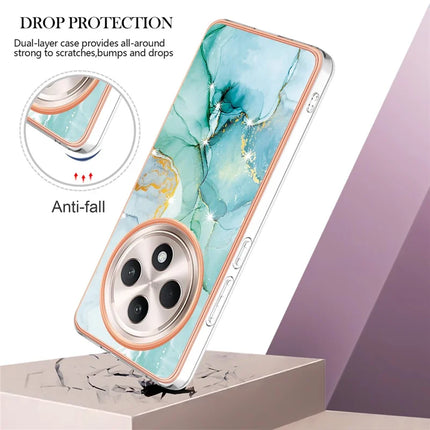 For Oppo Reno12 F 5G / Oppo Reno12 F 4G TPU Case with IMD Marble Pattern Electroplated Back Cover
