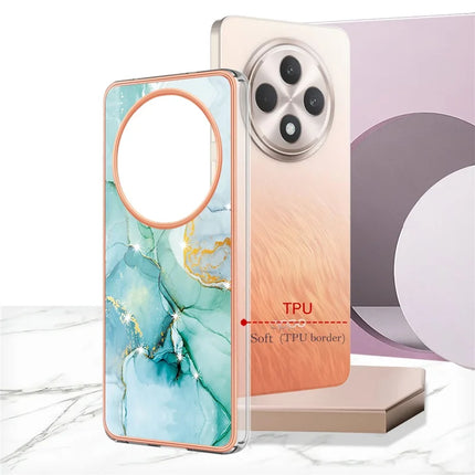 For Oppo Reno12 F 5G / Oppo Reno12 F 4G TPU Case with IMD Marble Pattern Electroplated Back Cover