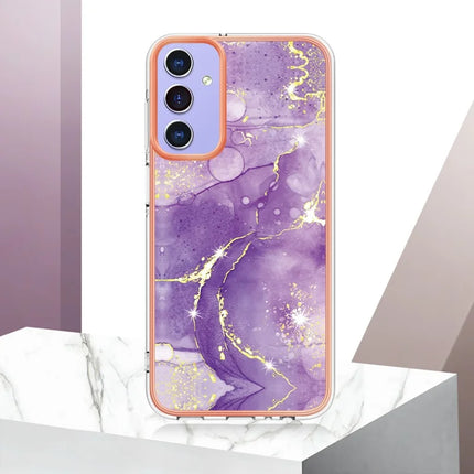 For Samsung Galaxy A16 5G / Galaxy A16 4G TPU Case with IMD Marble Pattern Electroplated Back Cover
