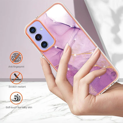 For Samsung Galaxy A16 5G / Galaxy A16 4G TPU Case with IMD Marble Pattern Electroplated Back Cover