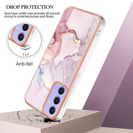 For Samsung Galaxy A16 5G / Galaxy A16 4G TPU Case with IMD Marble Pattern Electroplated Back Cover