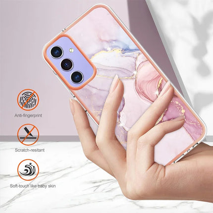 For Samsung Galaxy A16 5G / Galaxy A16 4G TPU Case with IMD Marble Pattern Electroplated Back Cover