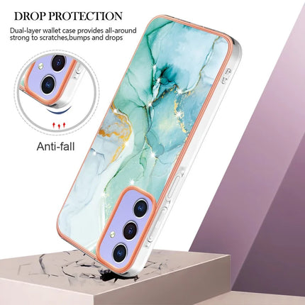 For Samsung Galaxy A16 5G / Galaxy A16 4G TPU Case with IMD Marble Pattern Electroplated Back Cover