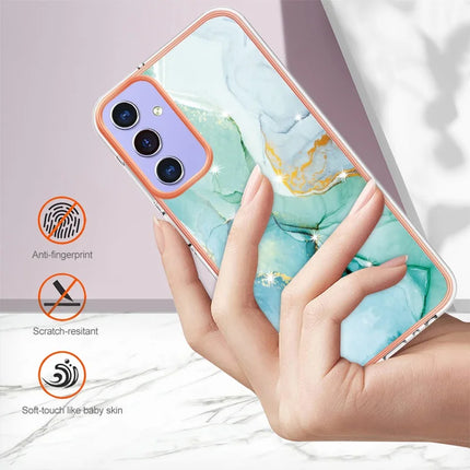 For Samsung Galaxy A16 5G / Galaxy A16 4G TPU Case with IMD Marble Pattern Electroplated Back Cover
