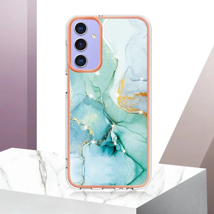For Samsung Galaxy A16 5G / Galaxy A16 4G TPU Case with IMD Marble Pattern Electroplated Back Cover