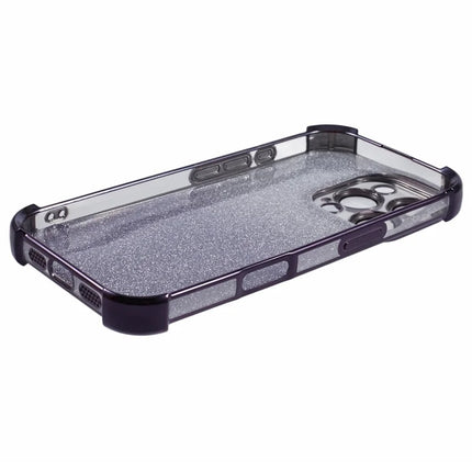For iPhone 16 Pro Max Case Glitter TPU Phone Cover Reinforced Corners