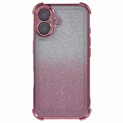 For iPhone 16 Plus Case Glitter TPU Phone Cover Reinforced Corners