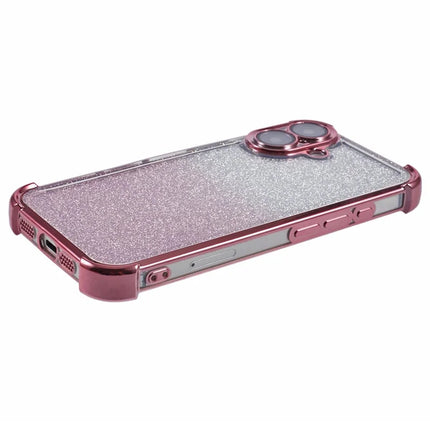 For iPhone 16 Plus Case Glitter TPU Phone Cover Reinforced Corners
