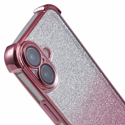 For iPhone 16 Plus Case Glitter TPU Phone Cover Reinforced Corners