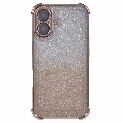 For iPhone 16 Plus Case Glitter TPU Phone Cover Reinforced Corners