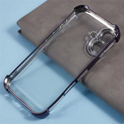 For iPhone 16 Plus Case Reinforced Corners TPU Clear Back Cover