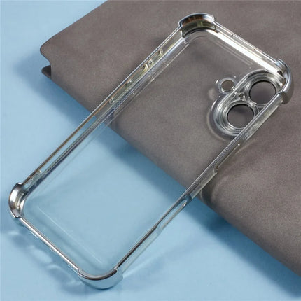 For iPhone 16 Plus Case Reinforced Corners TPU Clear Back Cover