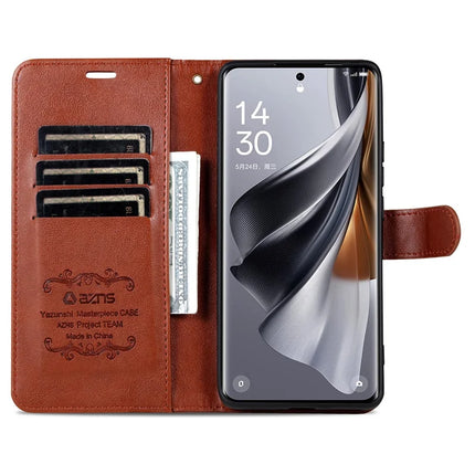 AZNS For Honor Magic7 Pro 5G Case Anti-Scratch PU Leather Stand Wallet Phone Cover