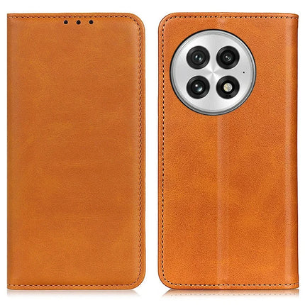 For OnePlus 13 Case Split Leather Flip Wallet Phone Cover - Brown