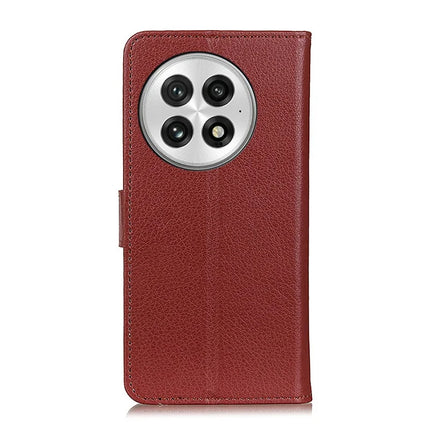 For OnePlus 13 Wallet Case PU Leather Phone Cover Litchi Texture