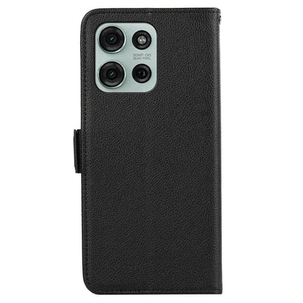 ABEEL For Motorola Moto G75 5G Case Litchi Texture Leather RFID Blocking Phone Cover