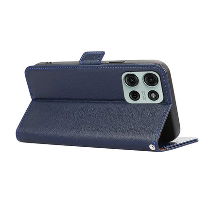 ABEEL For Motorola Moto G75 5G Case Litchi Texture Leather RFID Blocking Phone Cover