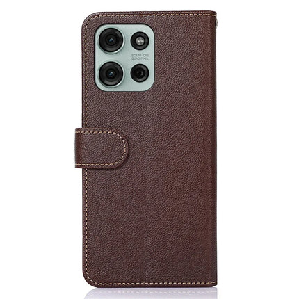 KHAZNEH For Motorola Moto G75 5G Case RFID Blocking Wallet PU Leather Phone Cover