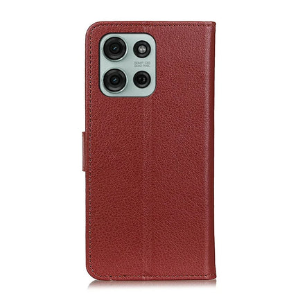 For Motorola Moto G75 5G Wallet Case PU Leather Phone Cover Litchi Texture